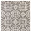 9' X 13' Grey Or Ivory Floral Circular Patterns Indoor Area Rug