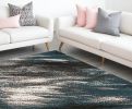 9' X 13' Grey Or Blue Abstract Design Indoor Area Rug