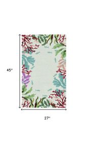 2' X 4' Ivory Hand Tufted Area Rug