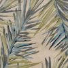 9' X 12' Ivory Hand Tufted Tropical Palms Indoor Area Rug