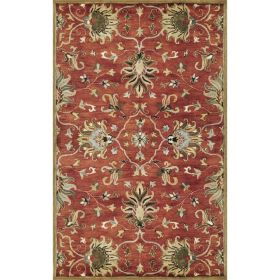 3' X 5' Sienna Medallion Vines Wool Rug