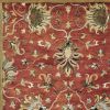9' X 13' Sienna Orange Hand Tufted Traditional Floral Allover Indoor Area Rug