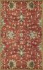 9' X 13' Sienna Orange Hand Tufted Traditional Floral Allover Indoor Area Rug