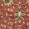 9' X 13' Sienna Orange Hand Tufted Traditional Floral Allover Indoor Area Rug