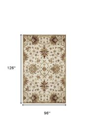 96 X 126 Champagne Wool Rug