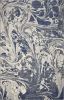 5' X 8' Grey Blue Machine Woven Marble Indoor Area Rug