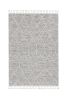 9' X 13' Ivory Grey Machine Woven Geometric Indoor Area Rug