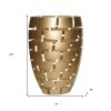 12 Mouth Blown Wall Design Gold Vase