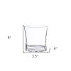 8" Clear Mouth Blown Crystal Pocket Table Vase