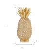 11" Faux Crystal And Gold Pineapple Sculpture