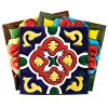 6" X 6" Festival Brights Mosaic Peel And Stick Removable Tiles