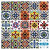 7" X 7" Festival Brights Mosaic Peel And Stick Removable Tiles