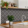 5" X 5" Burst Gray And White Peel And Stick Removable Tiles