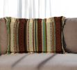 14" X 24" Brown Cotton Throw Pillow