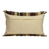 14" X 24" Brown Cotton Throw Pillow