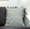 20" Slate Gray Cotton Throw Pillow