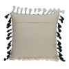 20" Slate Gray Cotton Throw Pillow