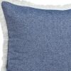 20" Blue and White Cotton Throw Pillow