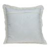 20" Blue and White Cotton Throw Pillow