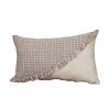 14" X 24" Beige Cotton Throw Pillow