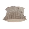14" X 24" Beige Cotton Throw Pillow