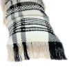 12" X 35" Black and White Cotton Throw Pillow