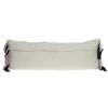 12" X 35" Black and White Cotton Throw Pillow