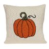 Pumpkin Silhouette Throw Pillow