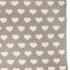 Grey And Ivory Hearts Knitted Baby Blanket