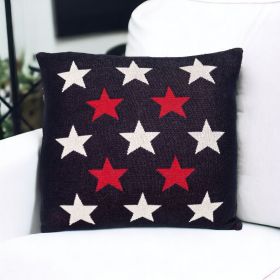 20" Navy Blue Cotton Throw Pillow