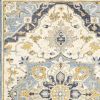5' X 8' Blue And Ivory Bohemian Area Rug