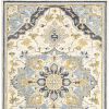 5' X 8' Blue And Ivory Bohemian Area Rug