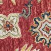 4' X 6' Red And Blue Bohemian Area Rug