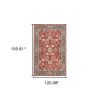 10' X 13' Red And Blue Bohemian Rug