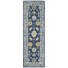 3' X 8' Navy And Blue Bohemian Area Rug