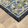 3' X 8' Navy And Blue Bohemian Area Rug