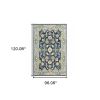 8' X 10' Navy And Blue Bohemian Rug
