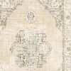 9' X 12' Beige And Ivory Center Jewel Area Rug