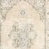 10' X 14' Beige And Ivory Center Jewel Area Rug