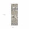 2' X 8' Grey And Ivory Abstract Lines Runner Rug