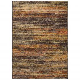 9' X 12' Gold And Slate Abstract Area Rug