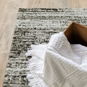 10' X 14' Ash And Slate Abstract Area Rug