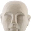 11" Matte White Ceramic Bust Decorative Sculpture