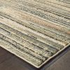 9' X 12' Ivory Sage Abtract Lines Indoor Area Rug