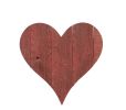 24" Red Reclaimed Wood Heart Wall Decor