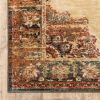 4' X 6' Gold And Orage Floral Medallionarea Rug