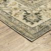 7' X 10' Beige And Gray Traditional Medallion Indoor Area Rug