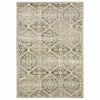 7' X 10' Ivory And Gray Floral Trellis Indoor Area Rug