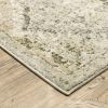 7' X 10' Ivory And Gray Floral Trellis Indoor Area Rug