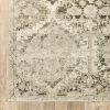 7' X 10' Ivory And Gray Floral Trellis Indoor Area Rug